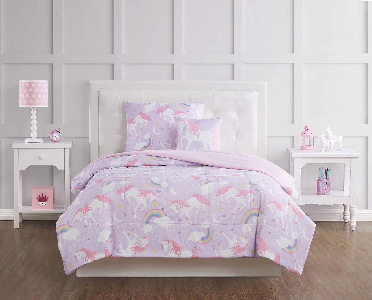 Unicorn bedding clearance purple