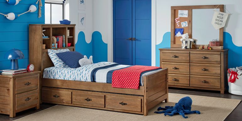 Kids Creekside 2.0 Chestnut 5 Pc Full Bookcase Bedroom