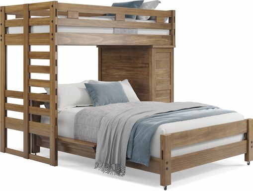 Kids Creekside 2.0 Chestnut Twin/Full Loft with Loft Chest