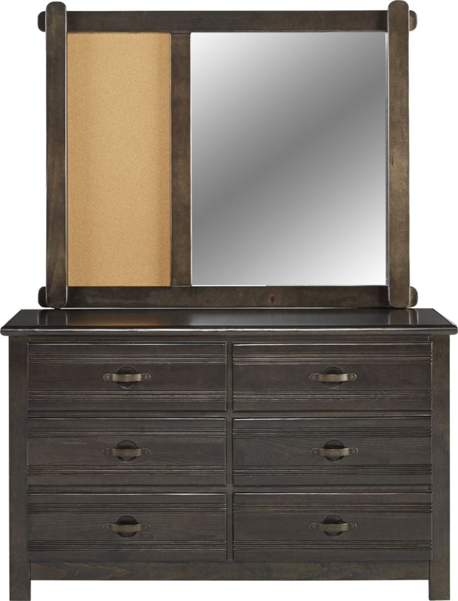 Charcoal dresser on sale with mirror