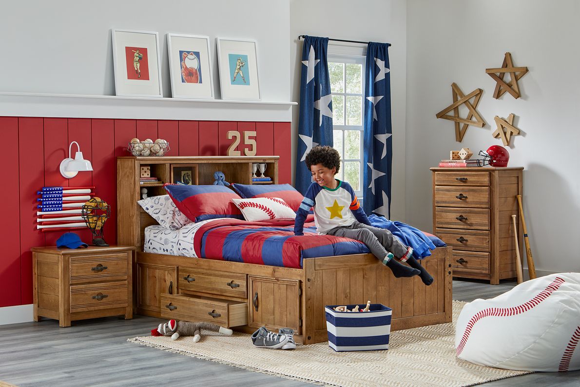 Kids bookcase deals bed