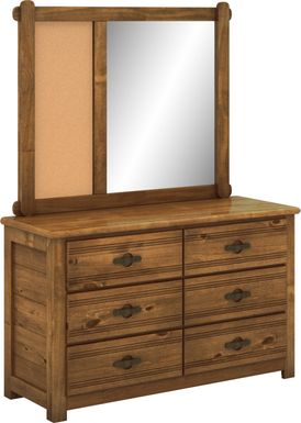 Kids Creekside Chestnut Dresser & Mirror Set
