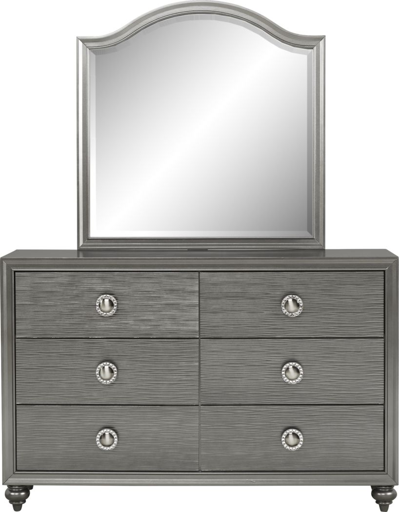 Charcoal dresser with deals mirror