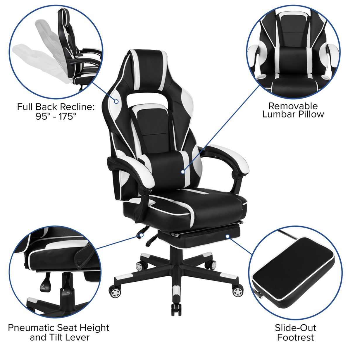 Exfor White Gaming Chair - Rooms To Go