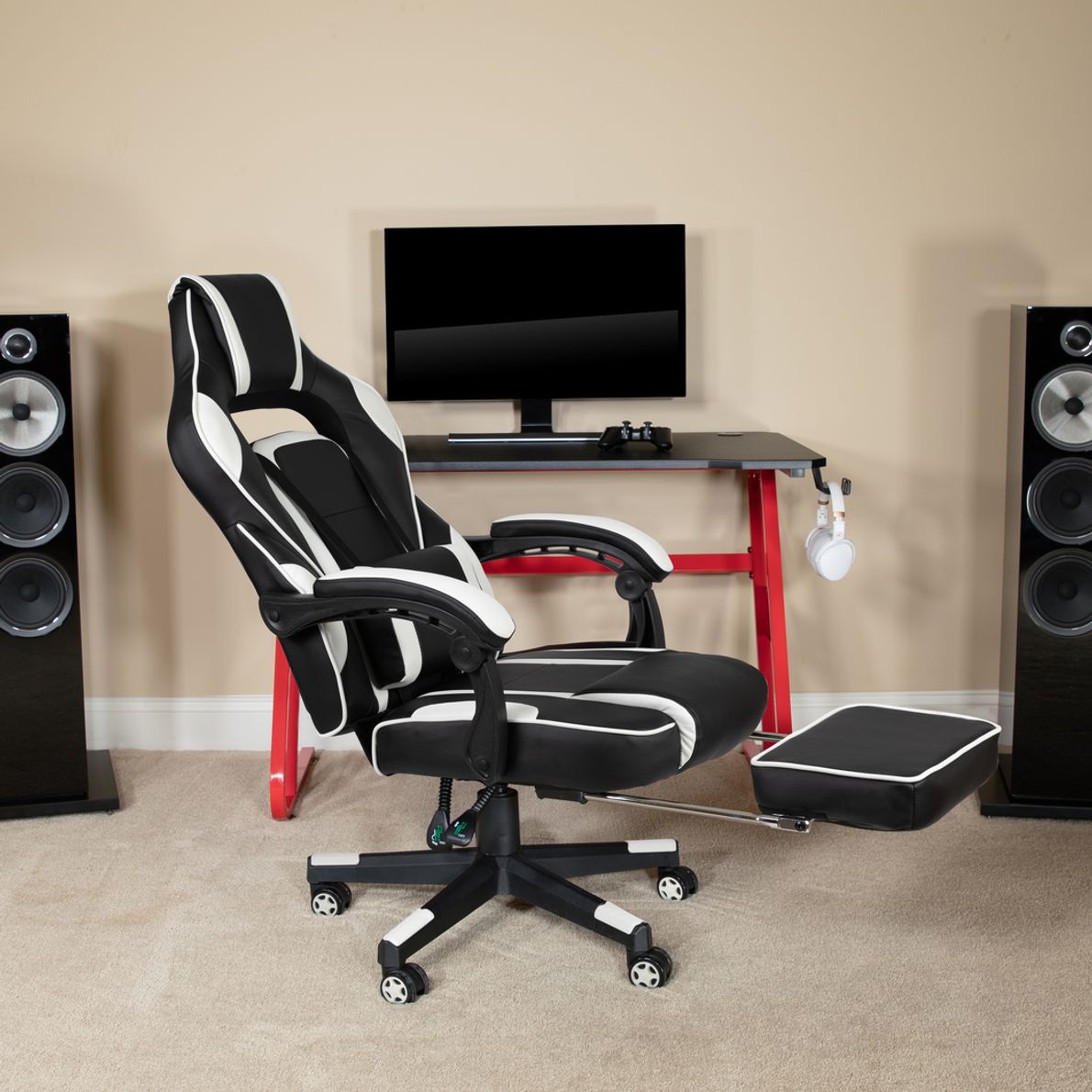 Exfor White Gaming Chair - Rooms To Go