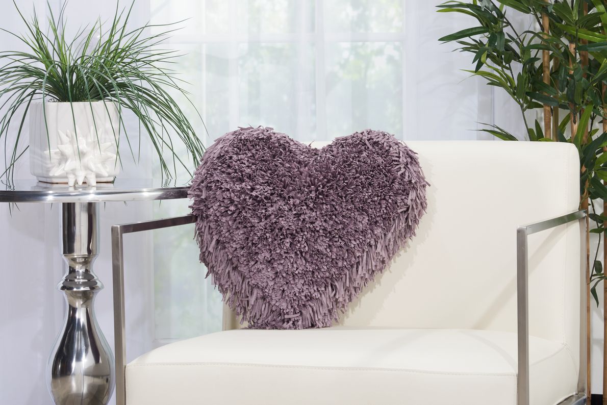 Fuzzy best sale heart pillow