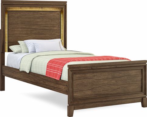 Kids Gallery Zone Saddle Twin Lighted Panel Bed