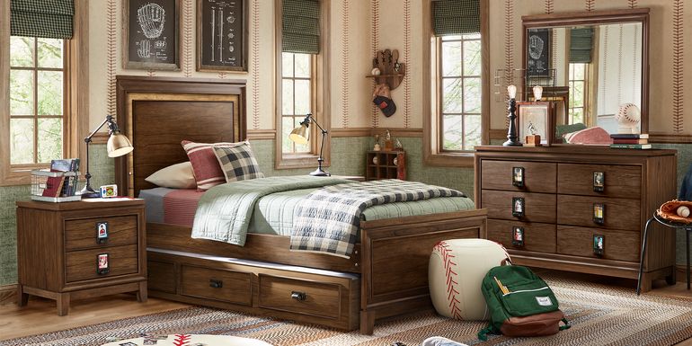 Kids Gallery Zone Saddle 5 Pc Twin Lighted Panel Bedroom