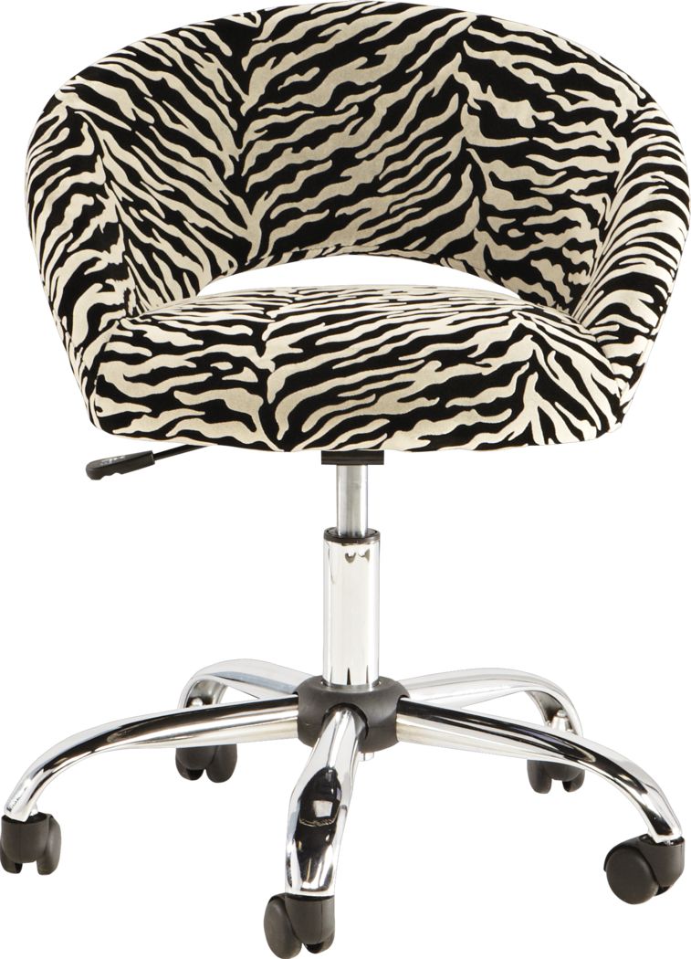 Zebra print office chair sale