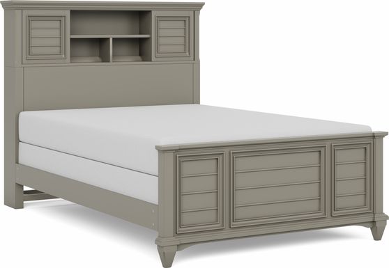 Kids Hilton Head Gray Full Bookcase Bed
