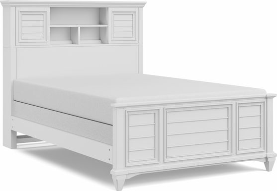 Kids Hilton Head White Full Bookcase Bed
