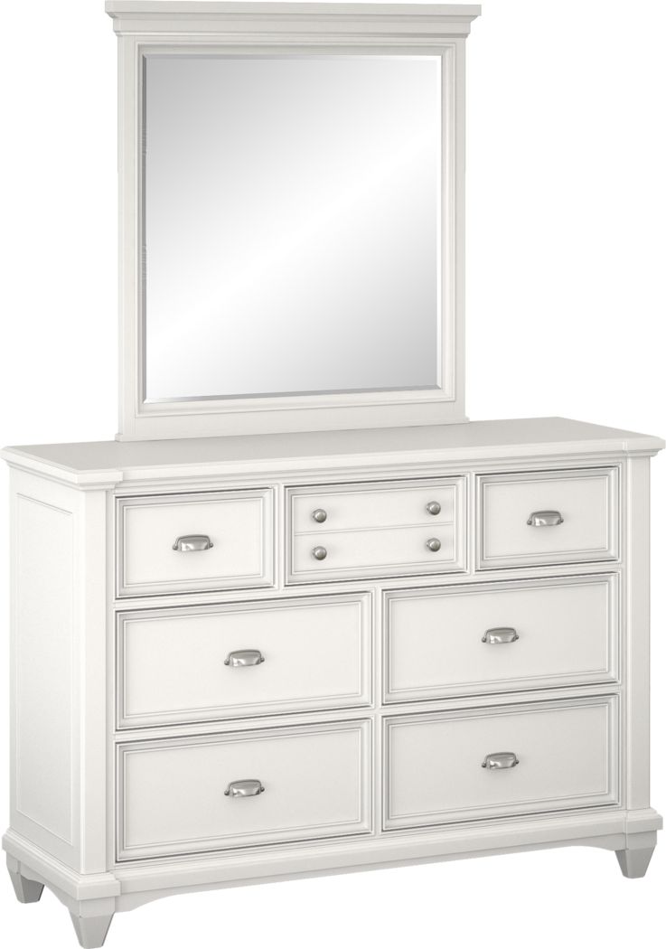 Kids white dresser clearance with mirror