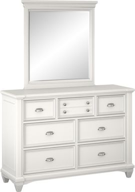 Kids Hilton Head White Dresser & Mirror