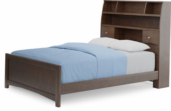 Kids Ivy League 2.0 Walnut Full Bookcase Bed