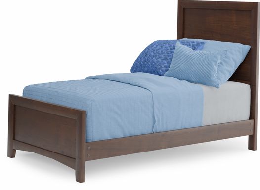 Kids Ivy League 2.0 Walnut Twin Panel Bed