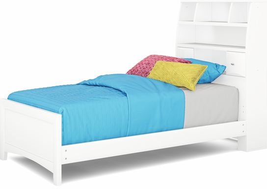 Kids Ivy League 2.0 White Twin Bookcase Bed