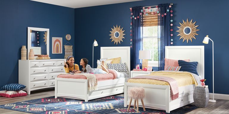 Kids Ivy League 2.0 White Twin Panel Bedroom