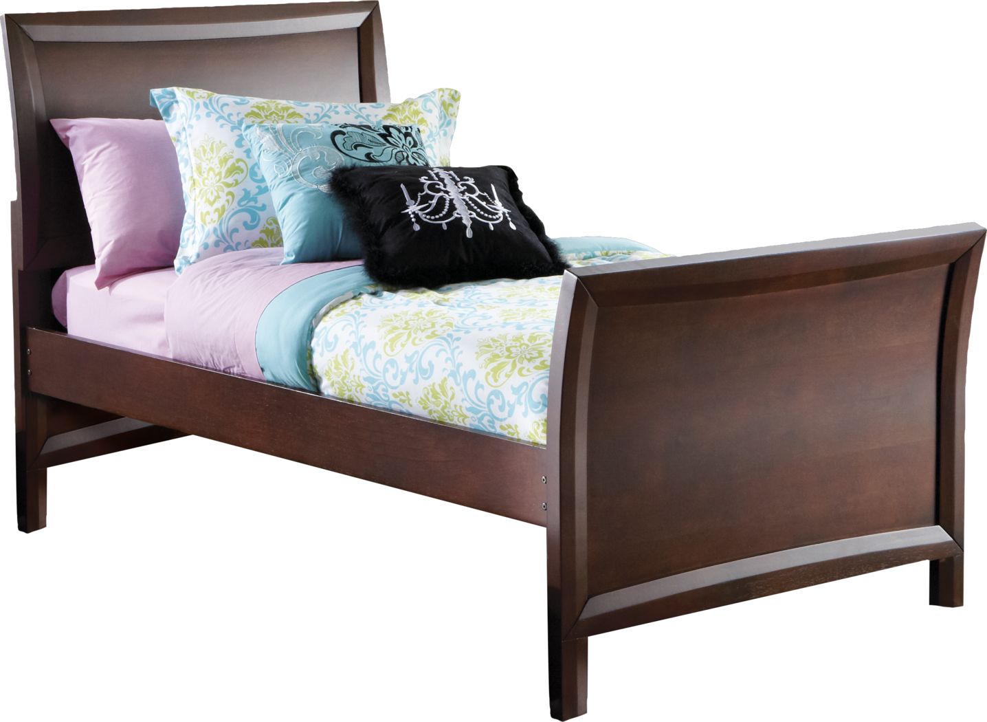 Cherry twin sleigh deals bed