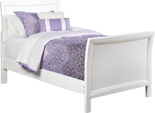 Kids Ivy League White 3 Pc Twin Sleigh Bed