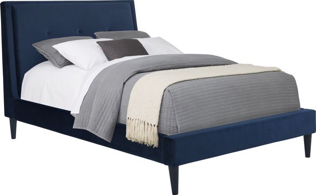 Kids Jaidyn Blue Full Upholstered Bed