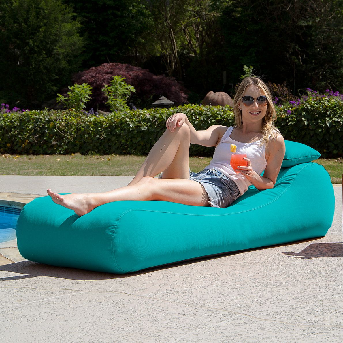 Kids Lax Time Aqua Indoor Outdoor Bean Bag Rooms To Go