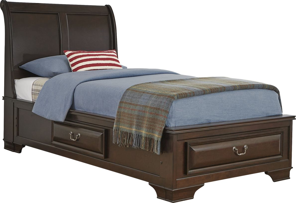 Mill valley ii cherry deals queen sleigh bedroom with storage