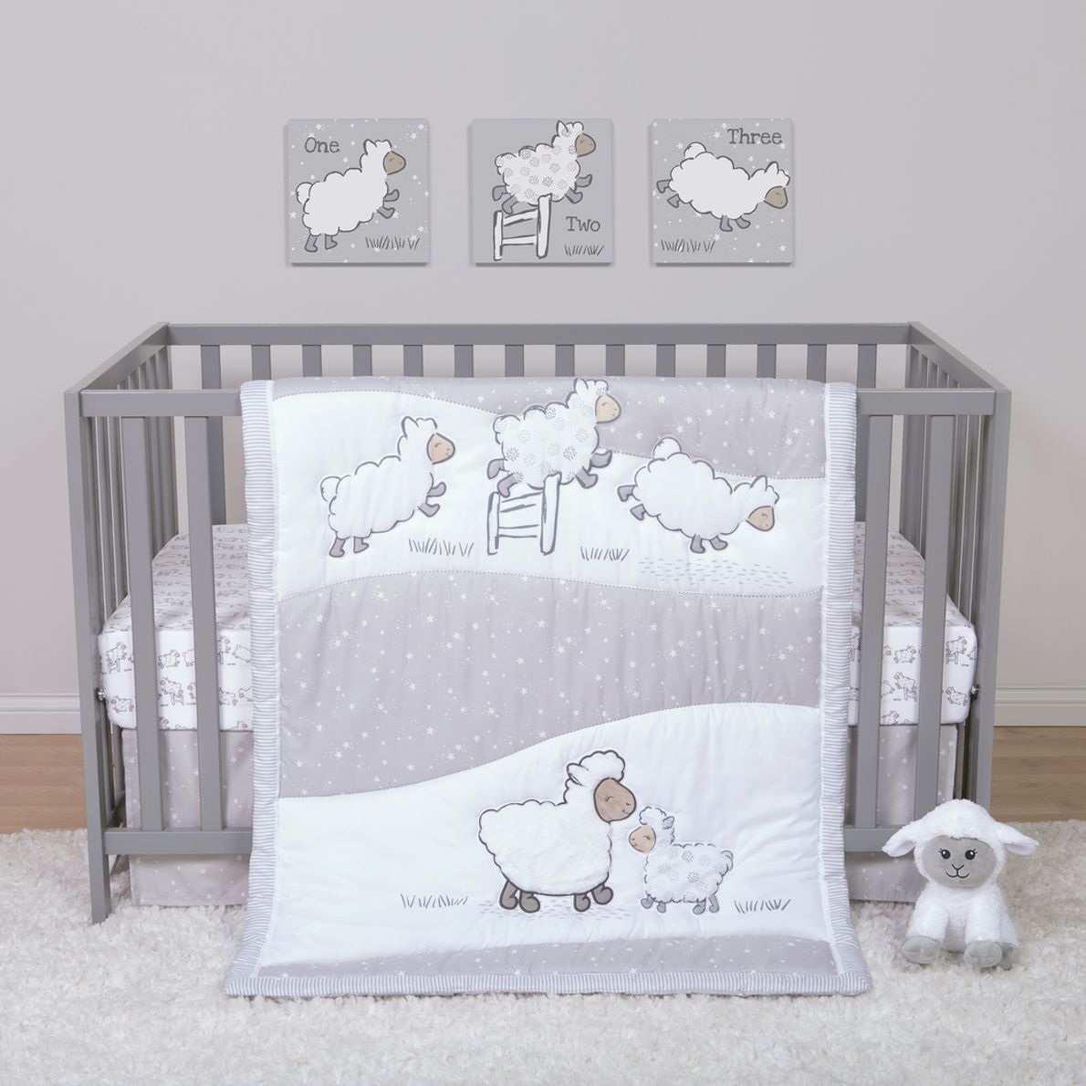 Kids Nael Gray 4 Pc Baby Bedding Set