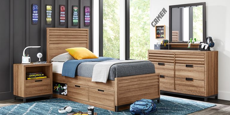 Kids Northridge Drive Caramel Twin Panel Bedroom