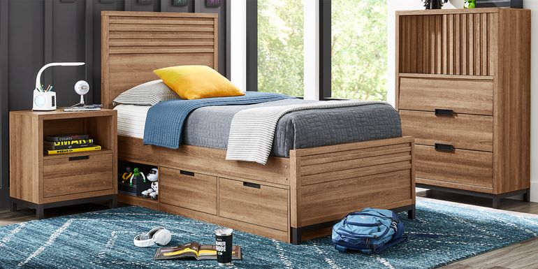Kids Northridge Drive Caramel Twin Panel Bedroom