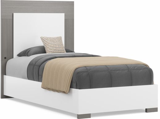 Kids Park Peak White Twin Panel Bed