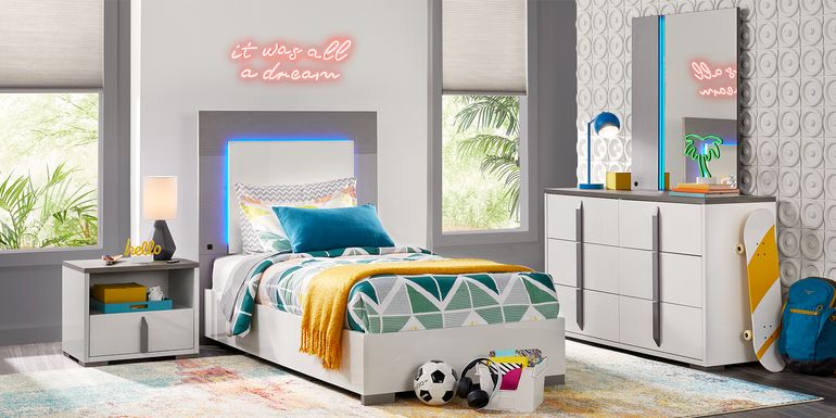 Kids Park Peak White Twin Panel Bedroom