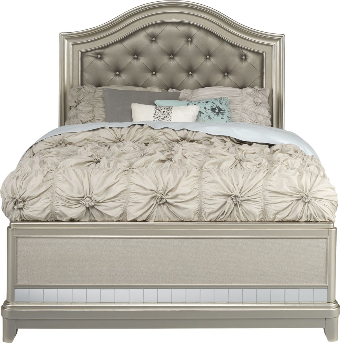 Sofia vergara paris silver deals 3 pc upholstered king bed