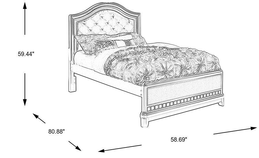 Sofia vergara paris silver deals 3 pc upholstered king bed