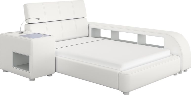 Kids reGen&trade; Recharged White 5 Pc Twin Bed with Nightstand and Bookcase