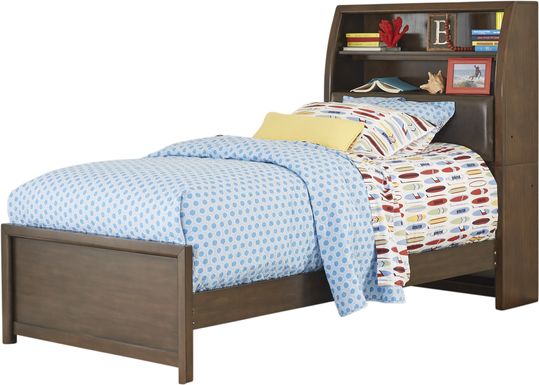 Kids Santa Cruz Brown Cherry 3 Pc Twin Bookcase Bed