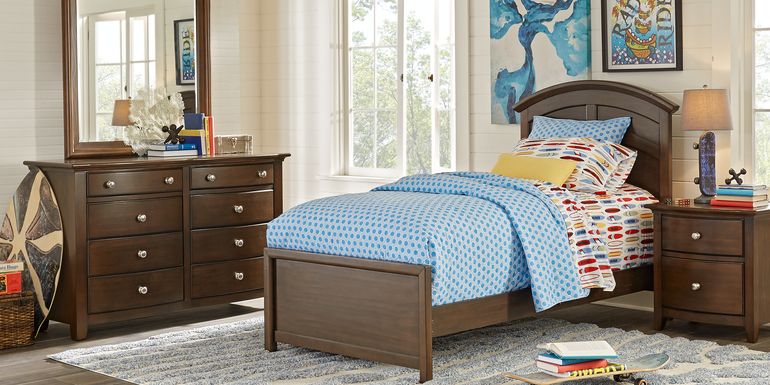 Kids Santa Cruz Brown Cherry 5 Pc Full Panel Bedroom