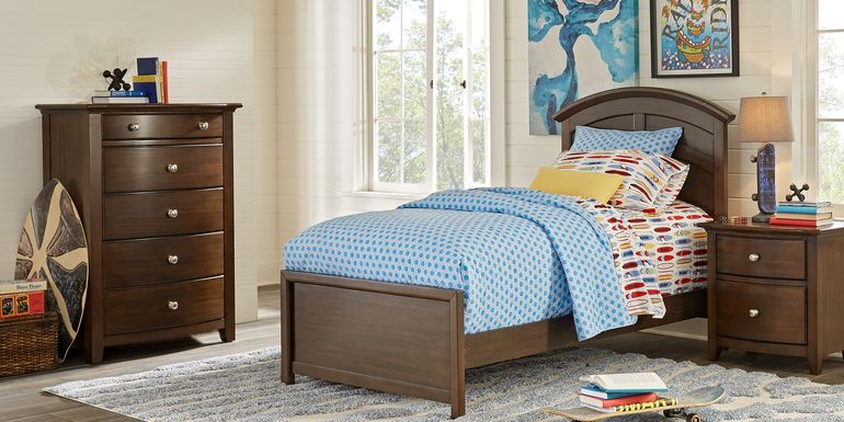 Kids Santa Cruz Brown Cherry 5 Pc Twin Panel Bedroom