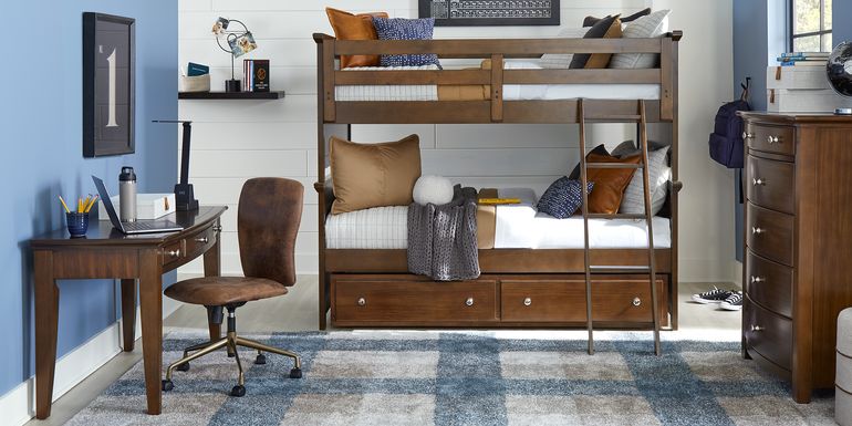 Kids Santa Cruz Brown Cherry Full/Full Bunk Bed