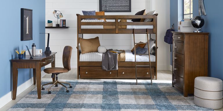 Kids Santa Cruz Brown Cherry Twin/Twin Bunk Bed
