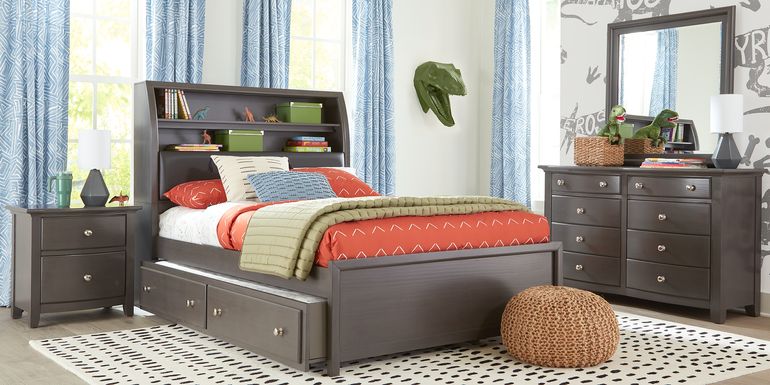 Kids Santa Cruz Gray Full Bookcase Bedroom