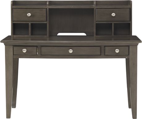 Kids Santa Cruz Gray Desk & Hutch