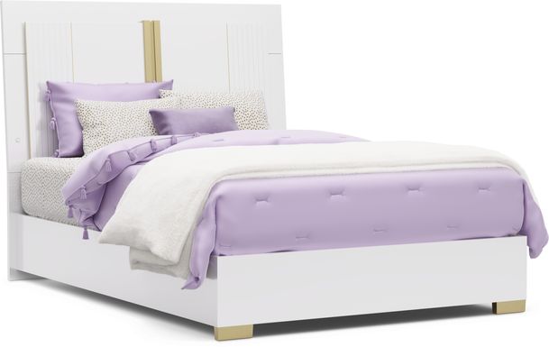 Kids Valentina White 3 Pc Full Panel Bed