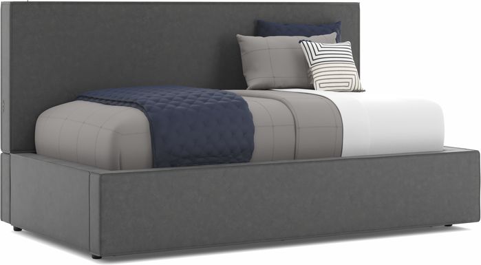 Kids Whitman Gray Twin Upholstered Lounge Bed