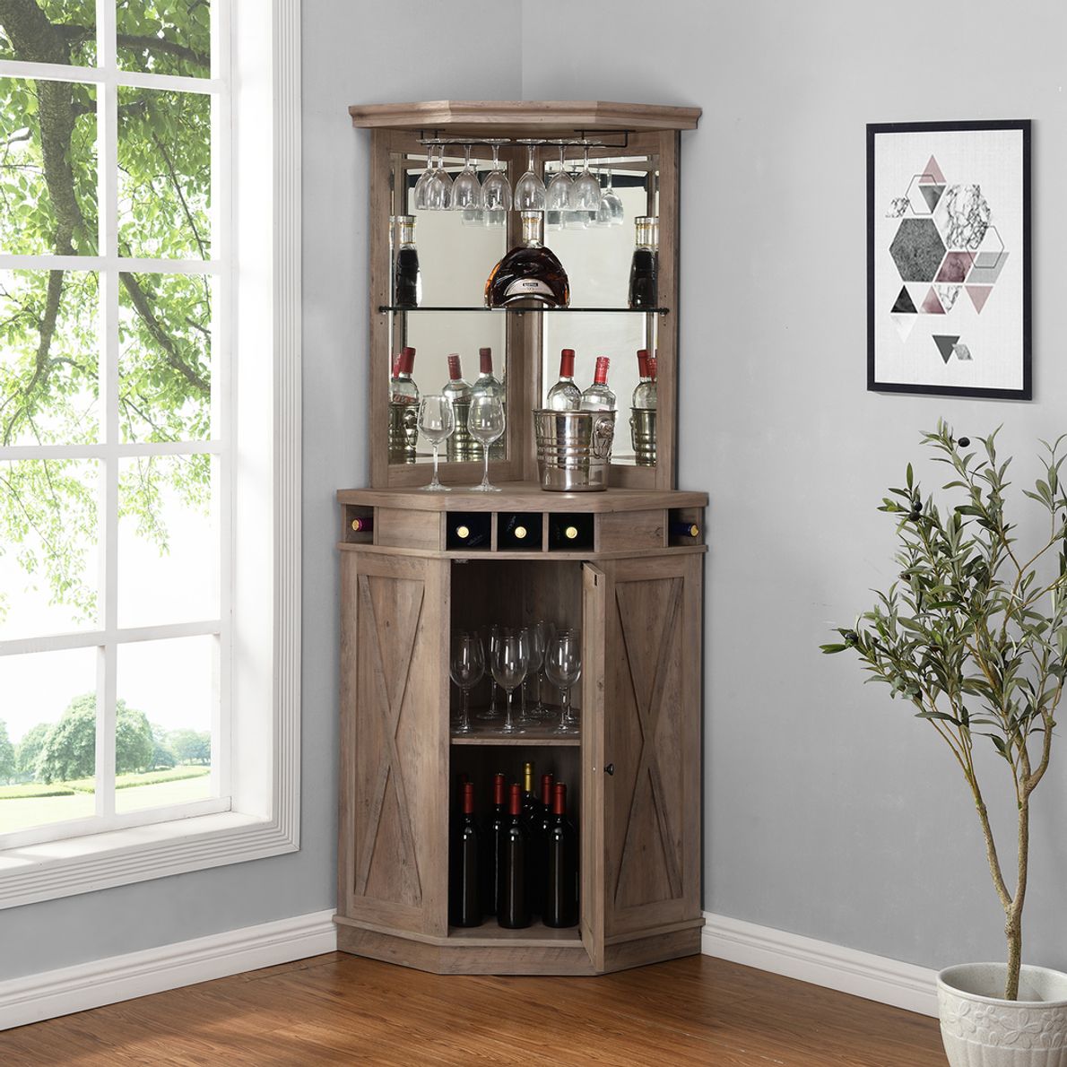 Kilso Gray Bar Cabinet Rooms To Go
