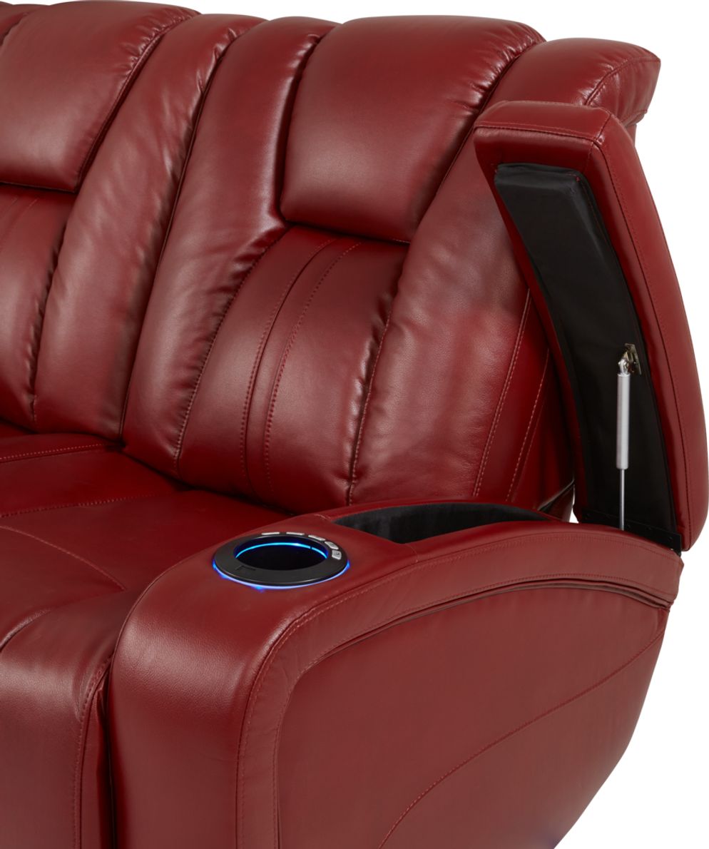 Kingvale Court Red Dual Power Reclining