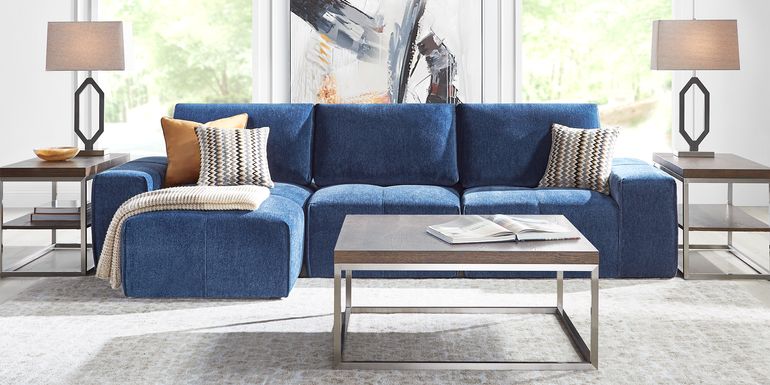 Laney Blue 3 Pc Sectional