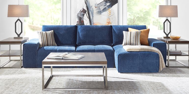 Laney Blue 3 Pc Sectional