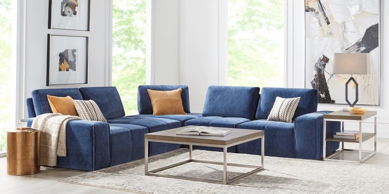 Laney Blue 5 Pc Sectional