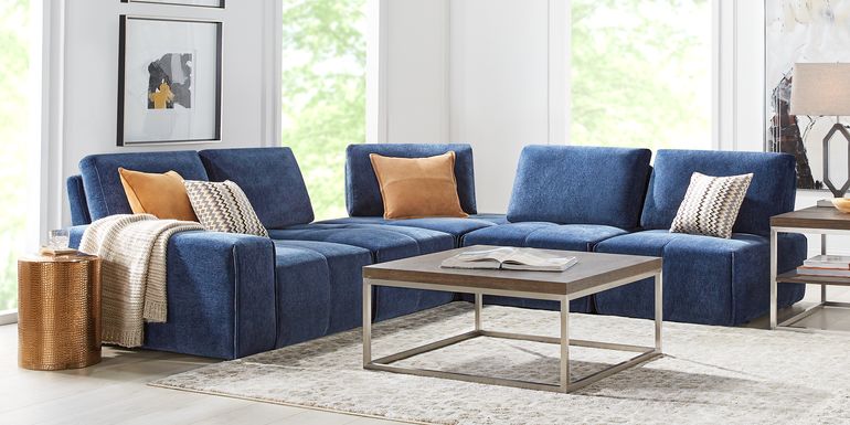 Laney Blue 5 Pc Sectional