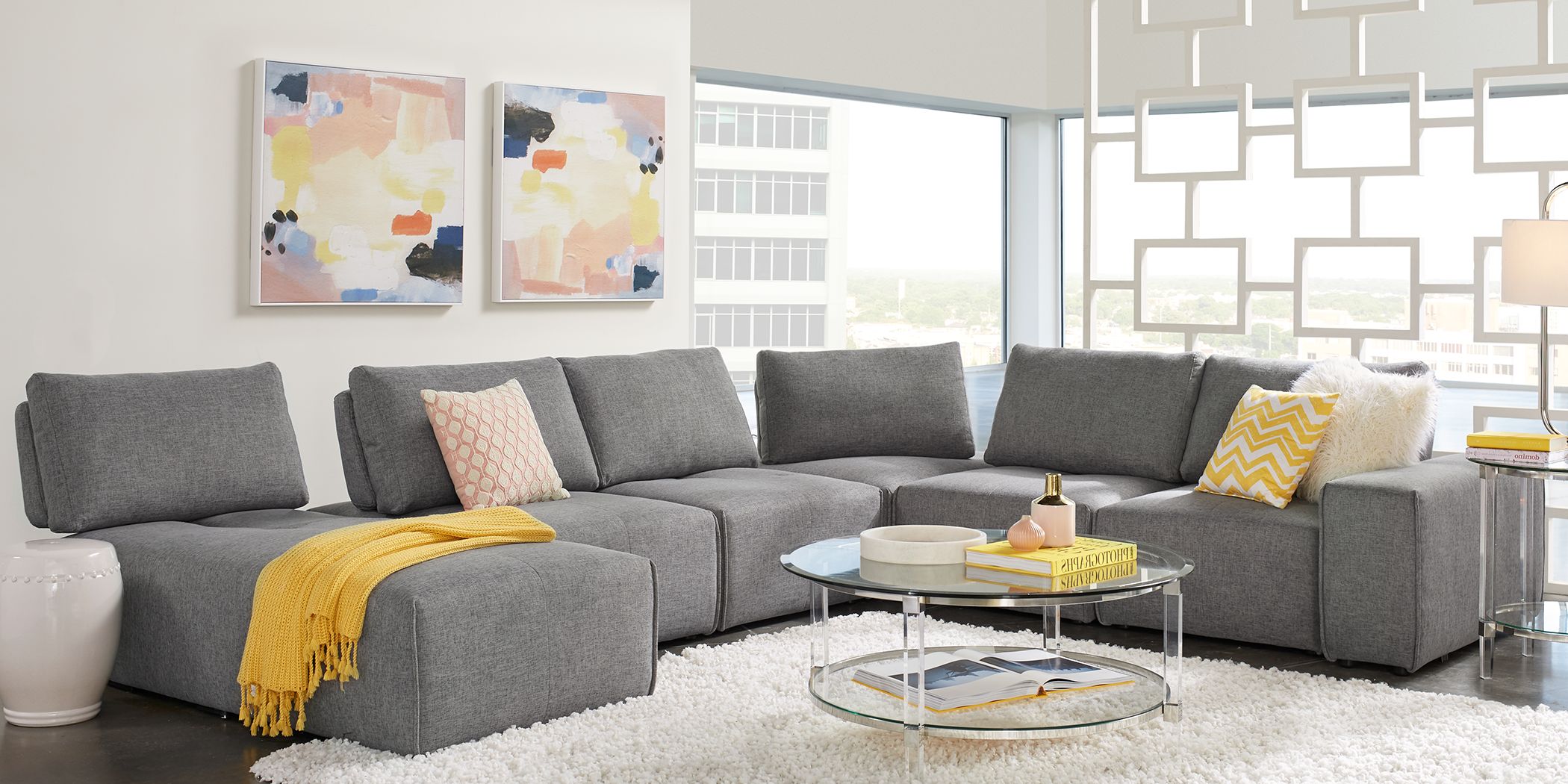 Laney park dark store grey sectional